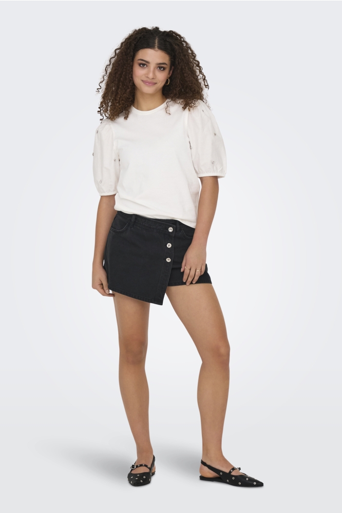 ONLLESLY REG LB DNM SKORT BJ NOOS 15256608 WASHED BLACK